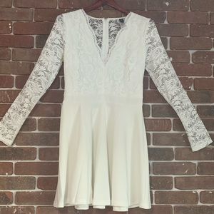 White Lace Top Dress